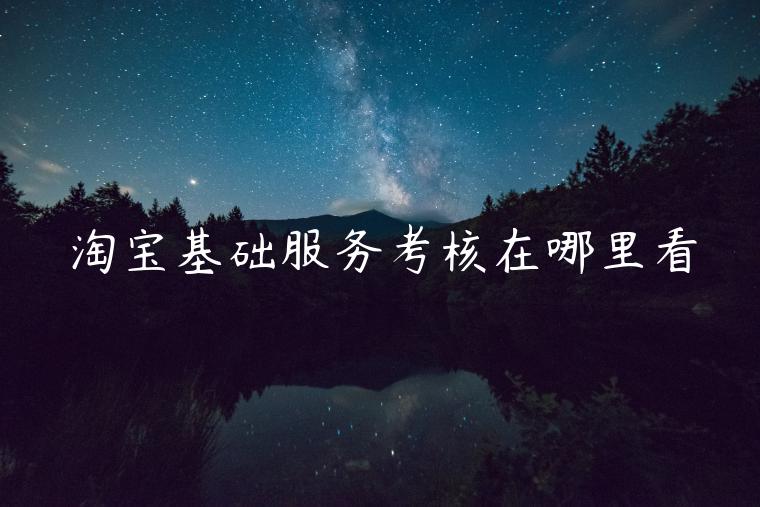 淘寶基礎(chǔ)服務(wù)考核在哪里看